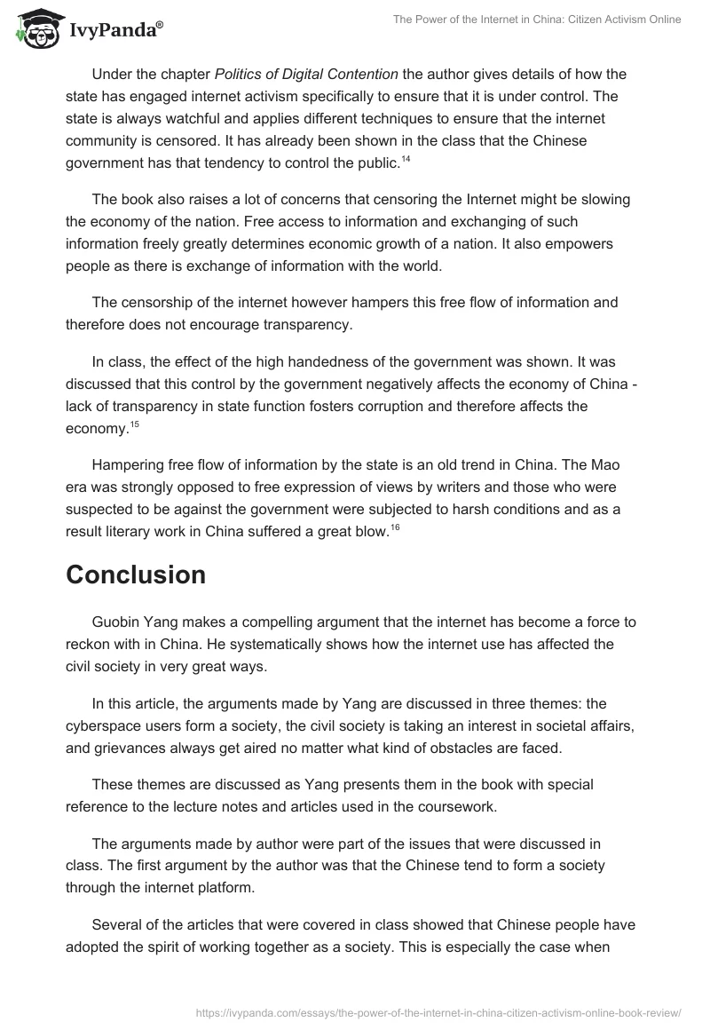 The Power of the Internet in China: Citizen Activism Online. Page 5