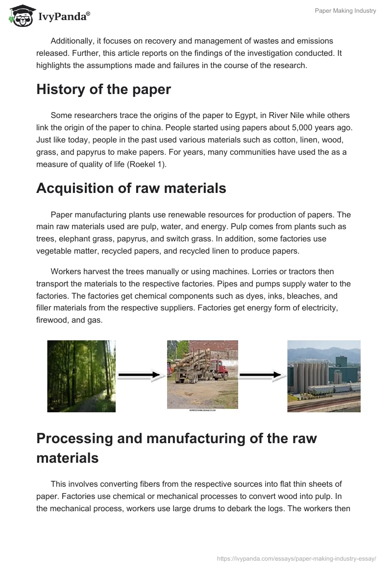 Paper Making Industry. Page 2