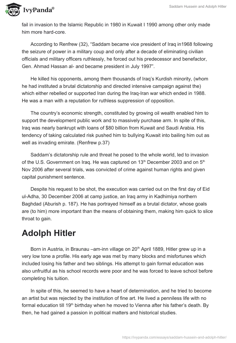 Saddam Hussein and Adolph Hitler. Page 2