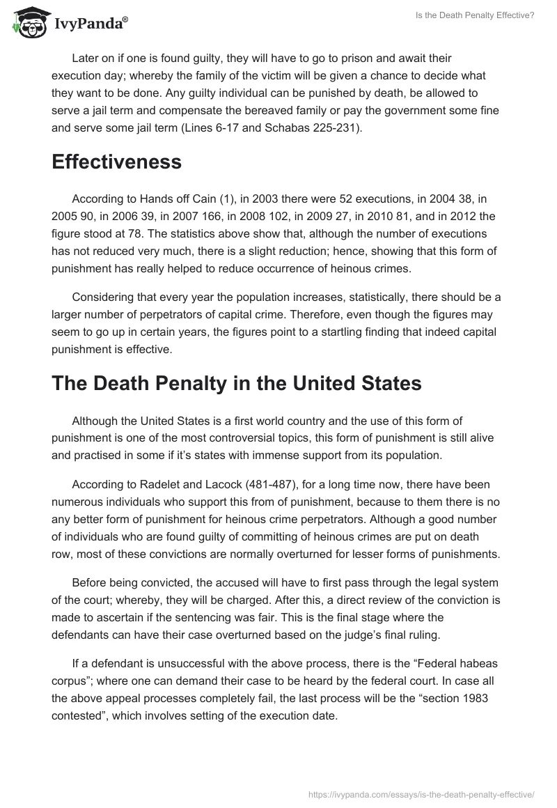 Is the Death Penalty Effective?. Page 2
