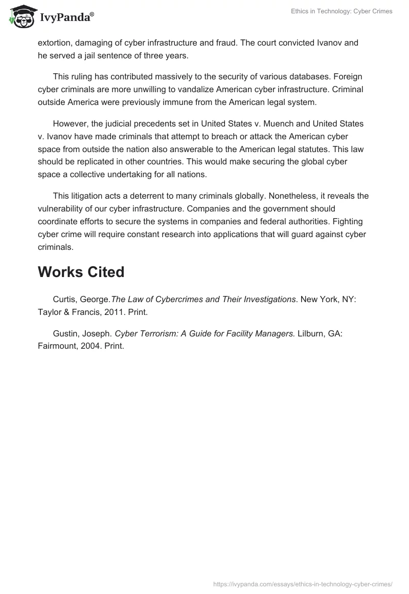 Ethics in Technology: Cyber Crimes. Page 4