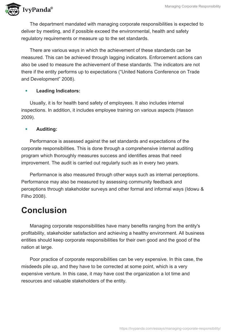 Managing Corporate Responsibility. Page 5