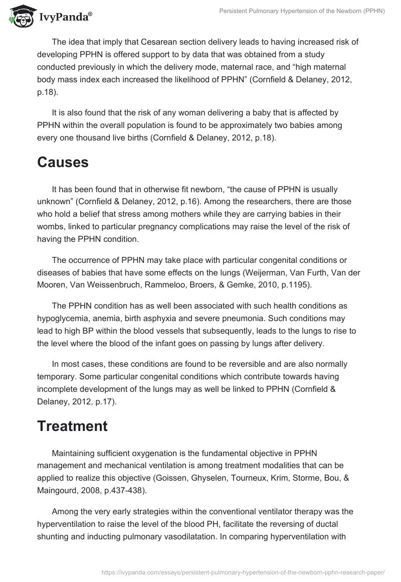 Persistent Pulmonary Hypertension of the Newborn (PPHN). Page 4