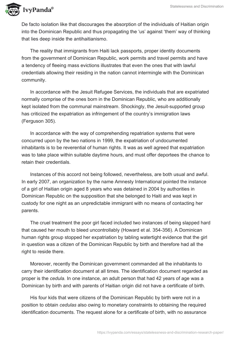 Statelessness and Discrimination. Page 5