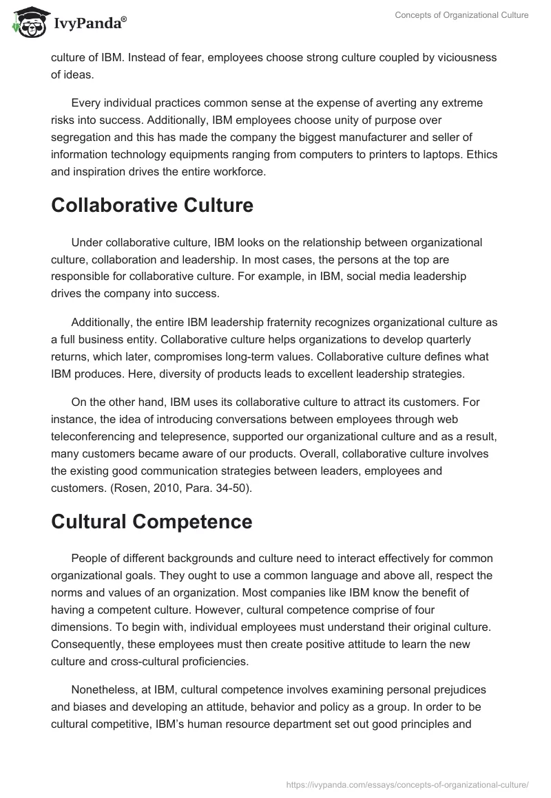 Concepts of Organizational Culture. Page 3