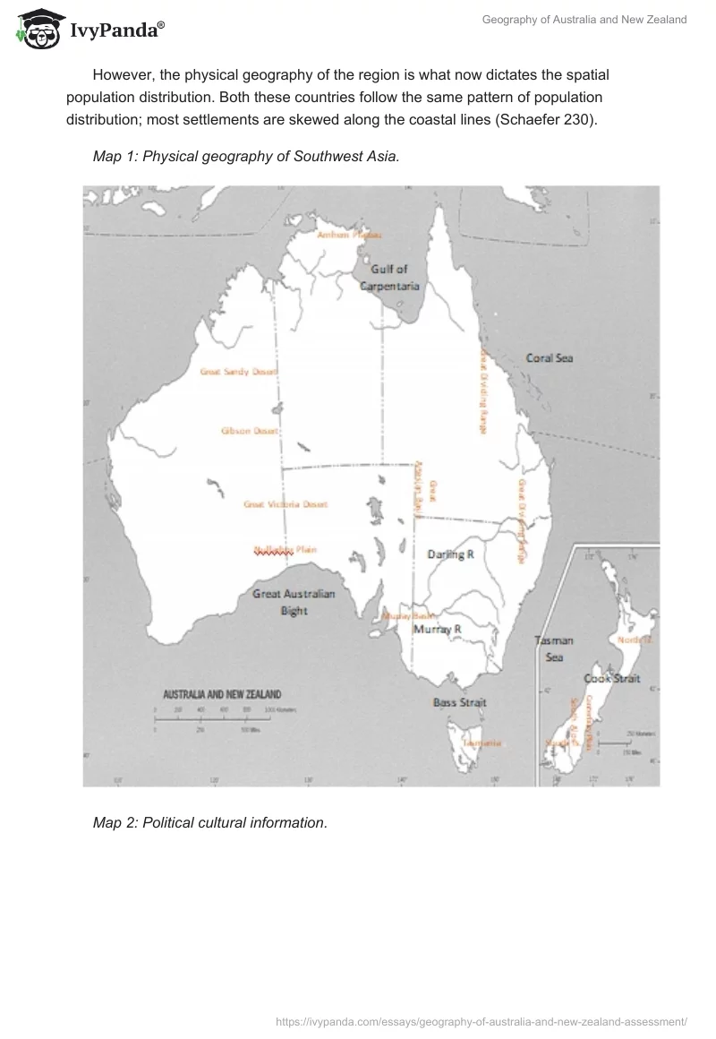 Geography of Australia and New Zealand. Page 2
