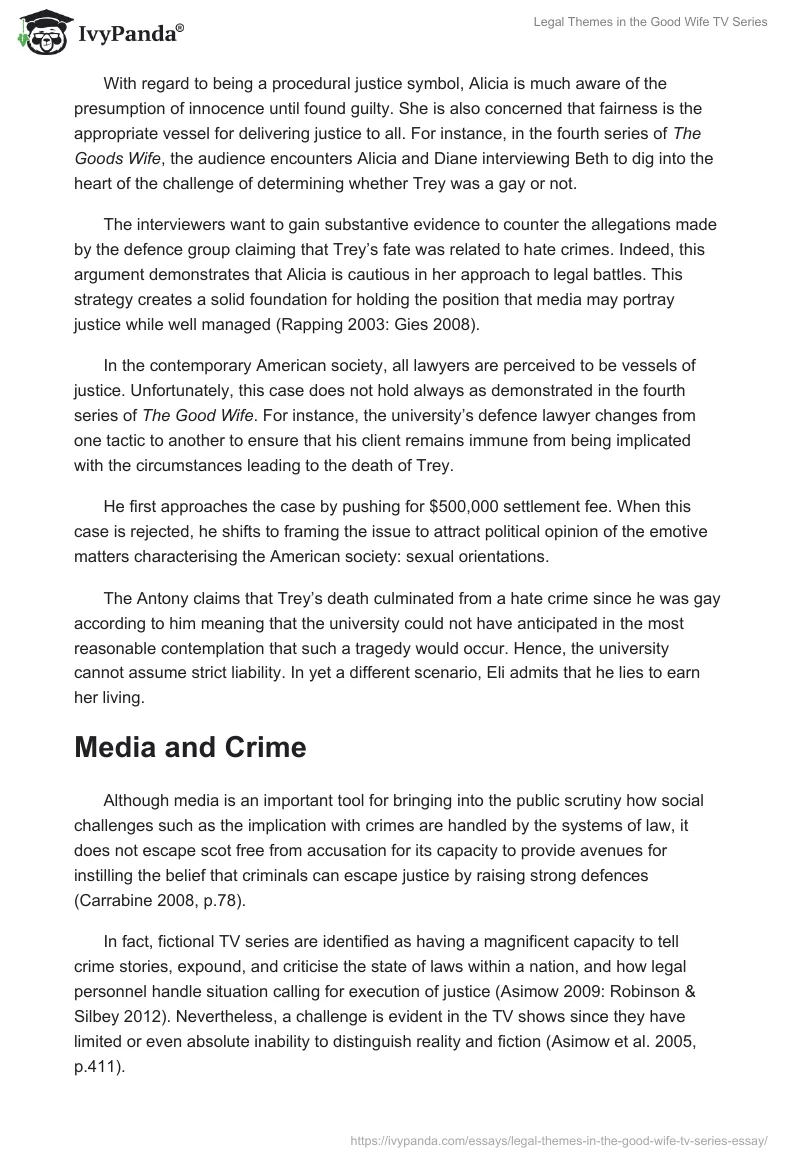 Legal Themes in the Good Wife TV Series. Page 5
