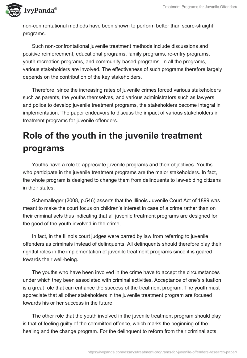Treatment Programs for Juvenile Offenders. Page 2