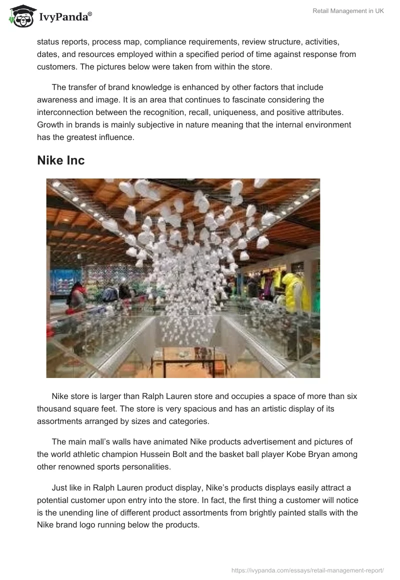 Retail Management in UK. Page 4