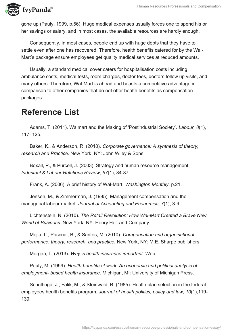 Human Resources Professionals and Compensation. Page 5