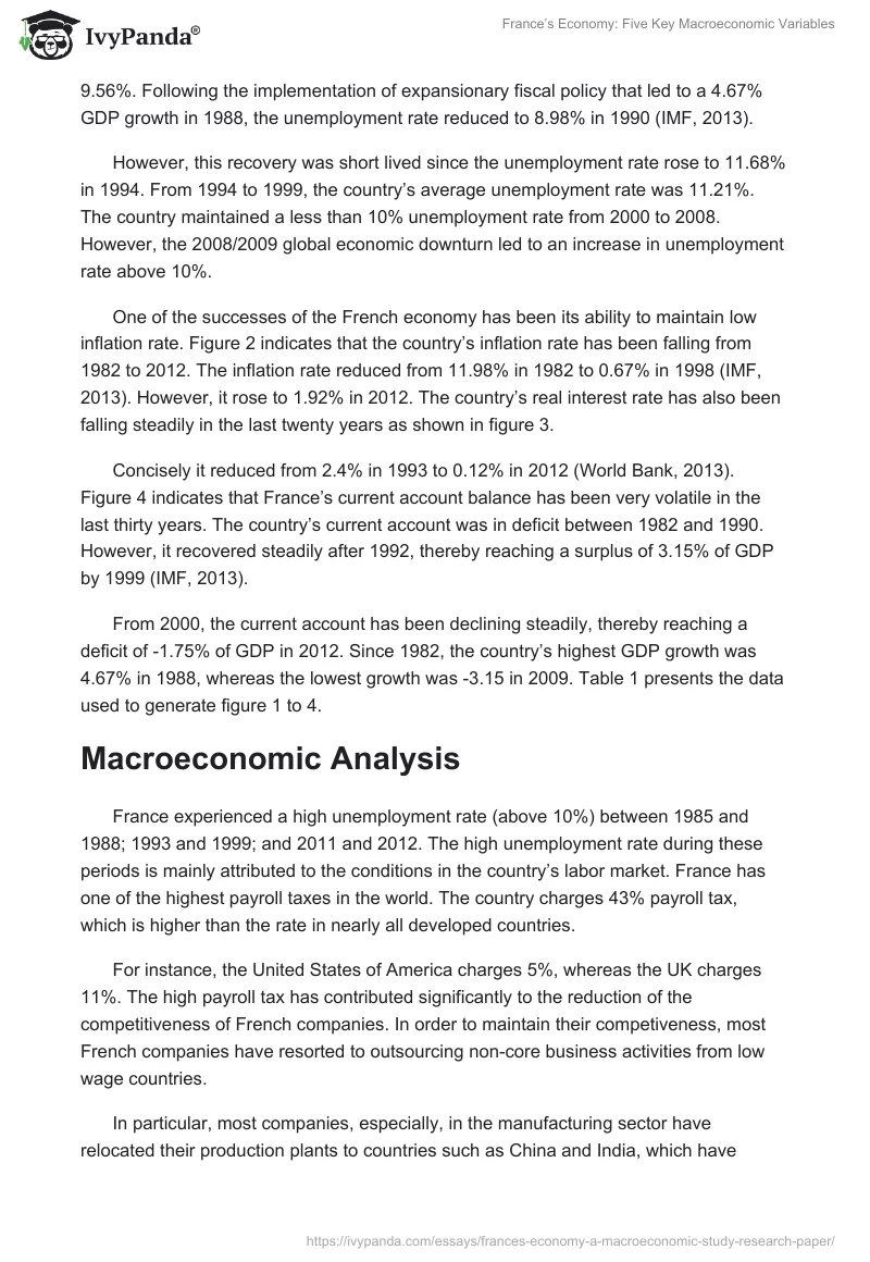France’s Economy: Five Key Macroeconomic Variables. Page 3