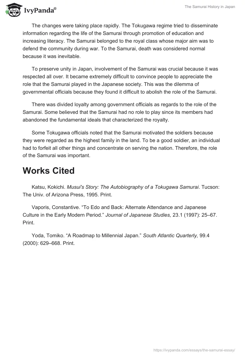 The Samurai History in Japan. Page 5