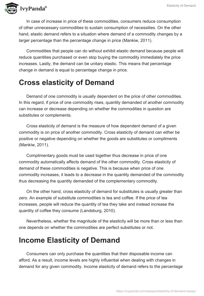 Elasticity of Demand. Page 2