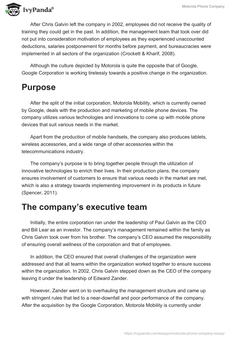 Motorola Phone Company. Page 3