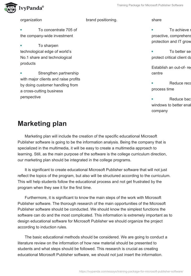 Training Package for Microsoft Publisher Software. Page 5