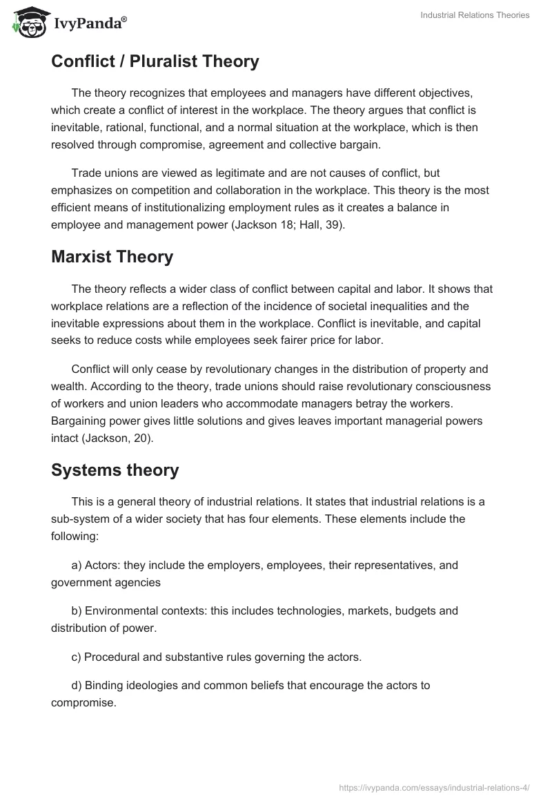Industrial Relations Theories. Page 2