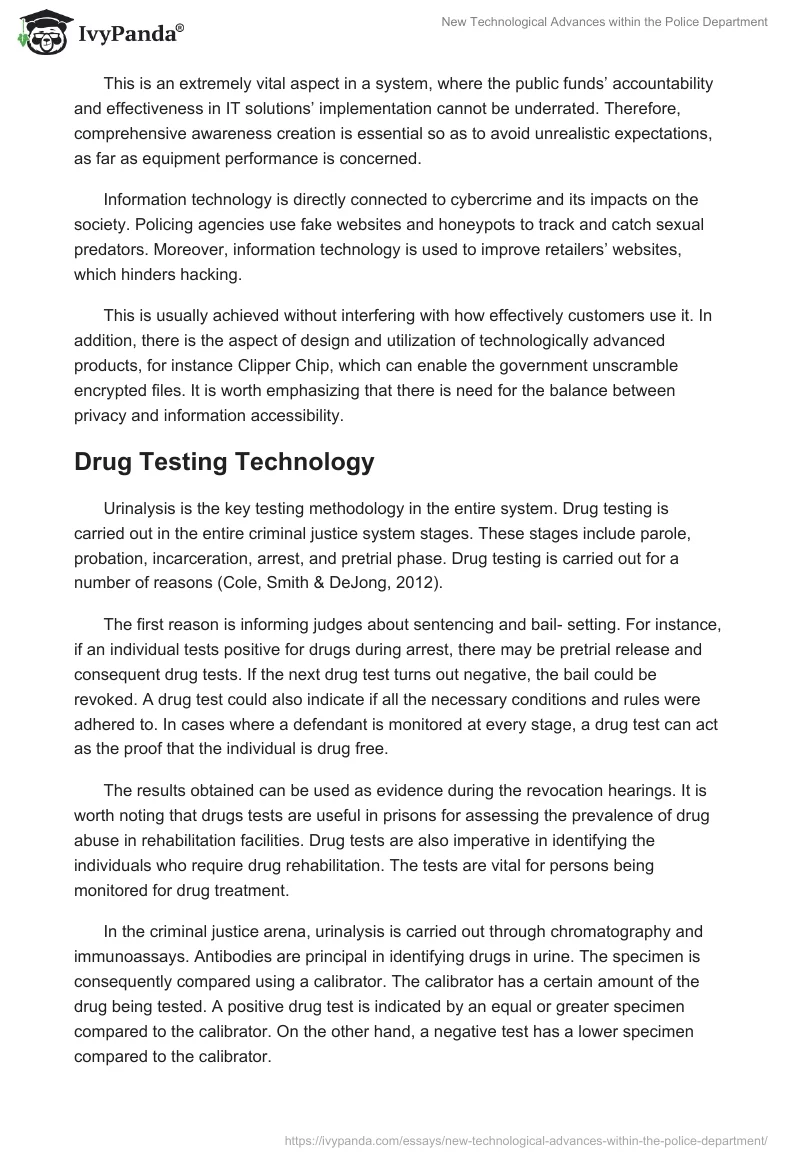 New Technological Advances Within the Police Department. Page 3