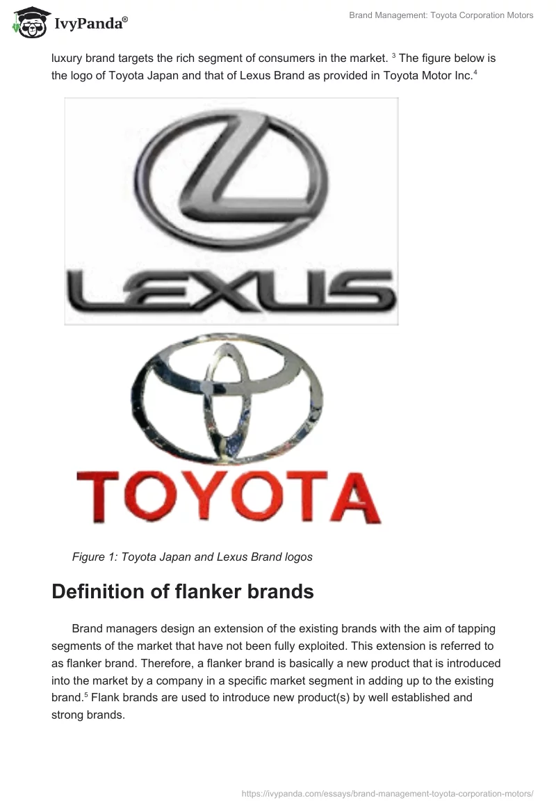 Brand Management: Toyota Corporation Motors. Page 2