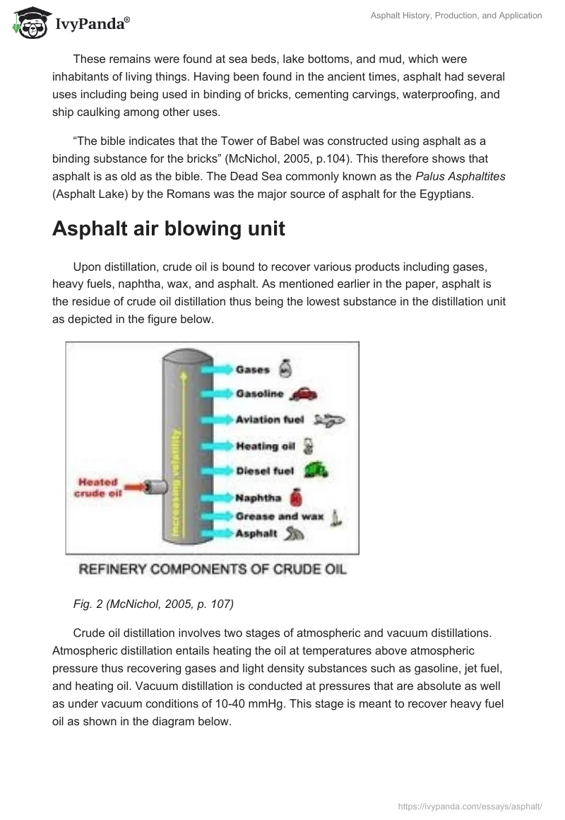 Asphalt History, Production, and Application. Page 3