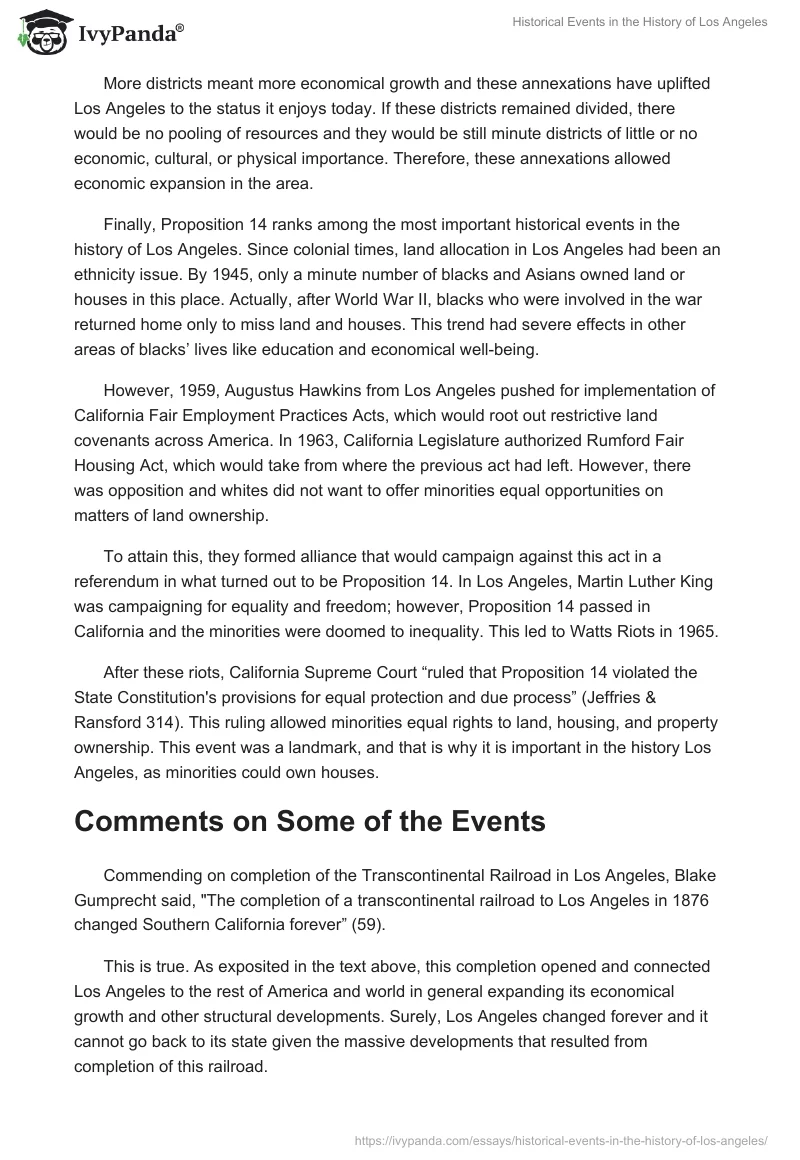 Historical Events in the History of Los Angeles. Page 3