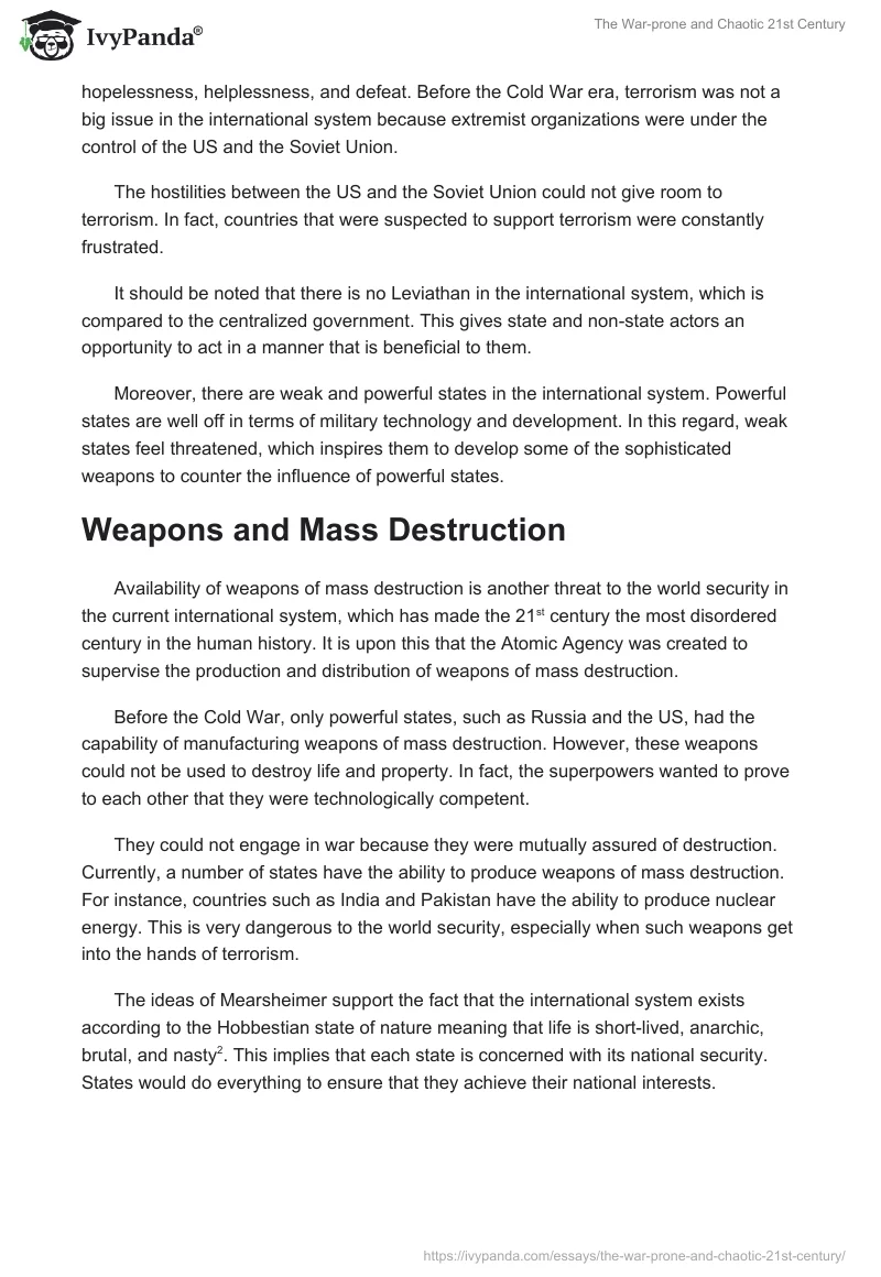The War-Prone and Chaotic 21st Century. Page 2
