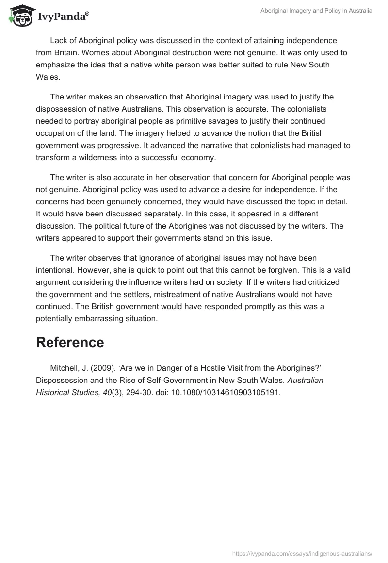 Aboriginal Imagery and Policy in Australia. Page 2