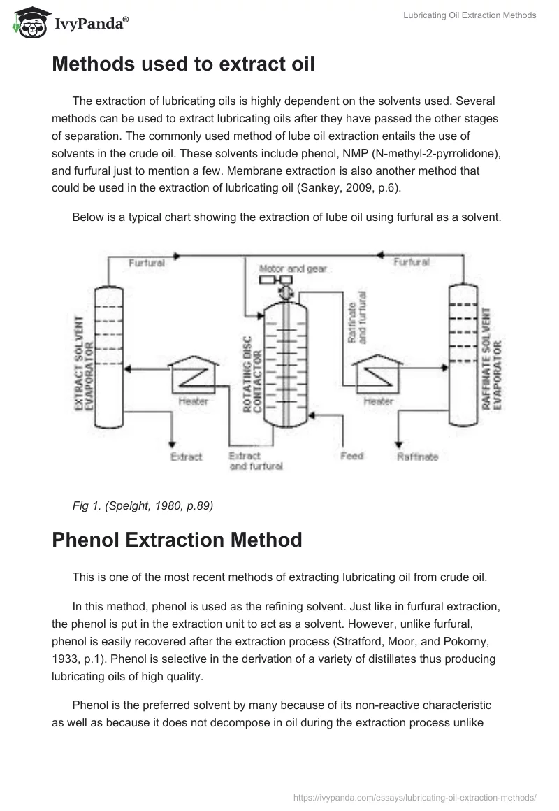 Lubricating Oil Extraction Methods. Page 2