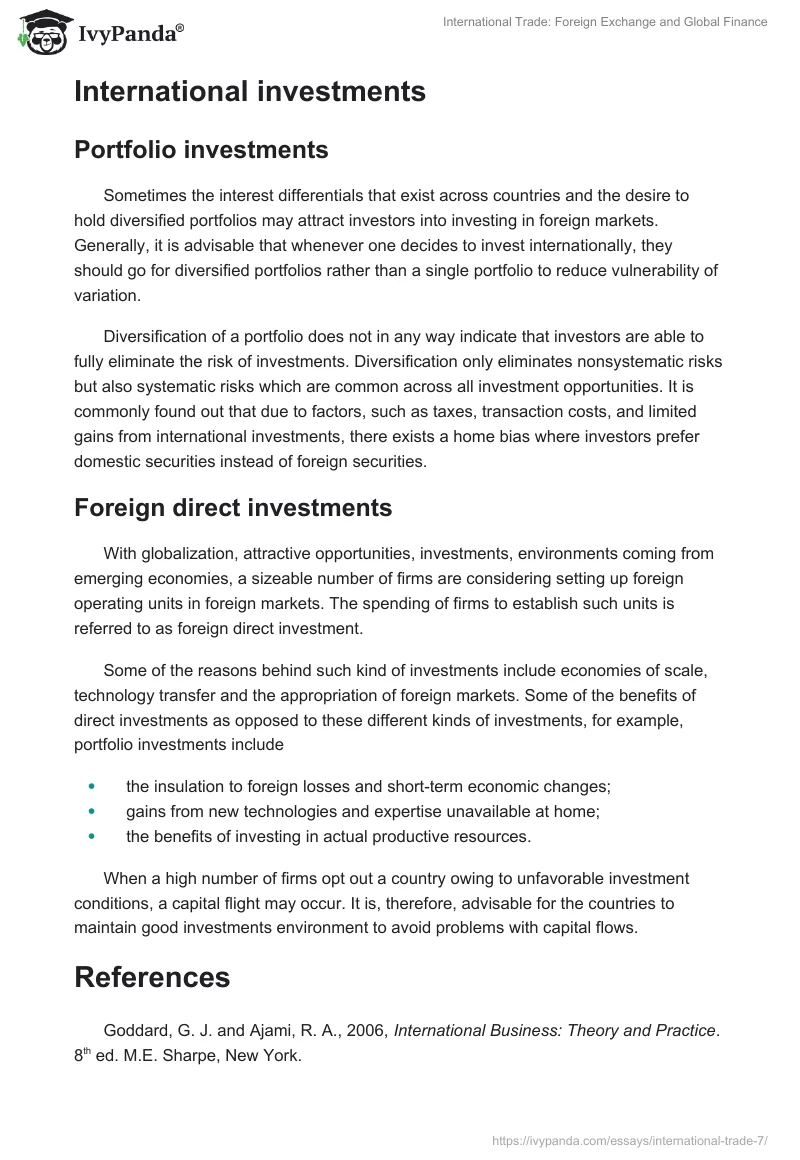 International Trade: Foreign Exchange and Global Finance. Page 3