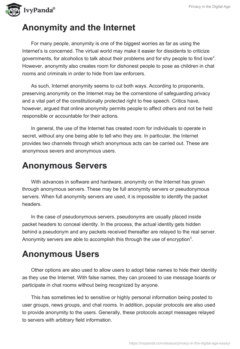 Privacy in the Digital Age. Page 2
