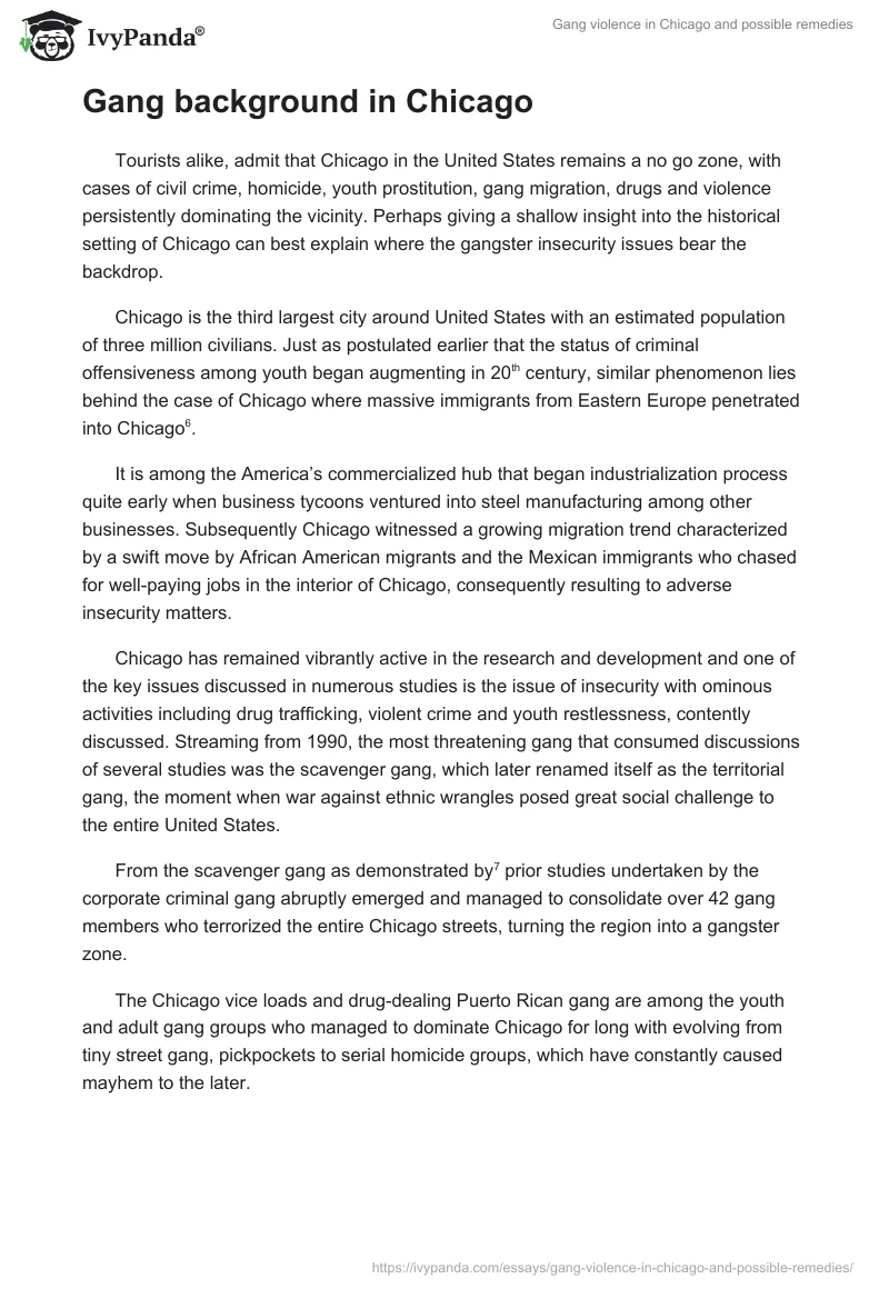 Gang violence in Chicago and possible remedies. Page 3