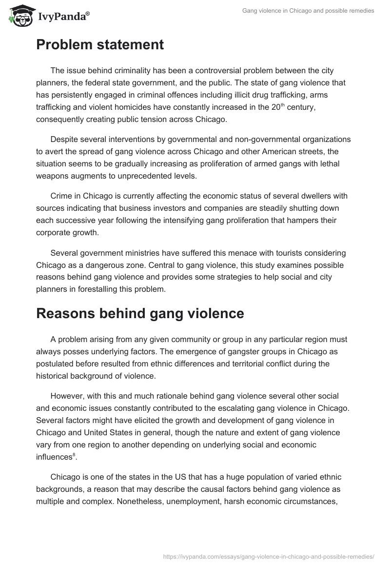 Gang violence in Chicago and possible remedies. Page 4