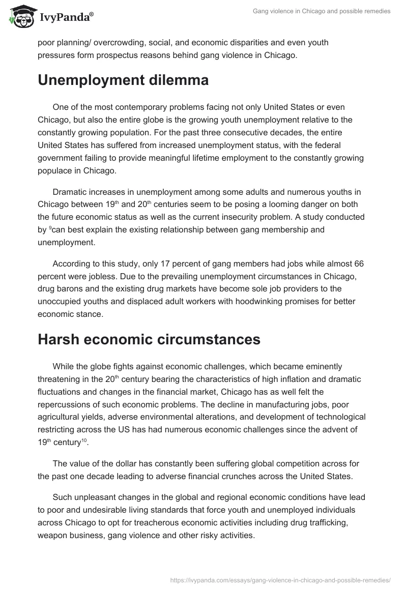 Gang violence in Chicago and possible remedies. Page 5