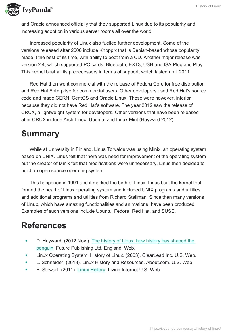 History of Linux. Page 3