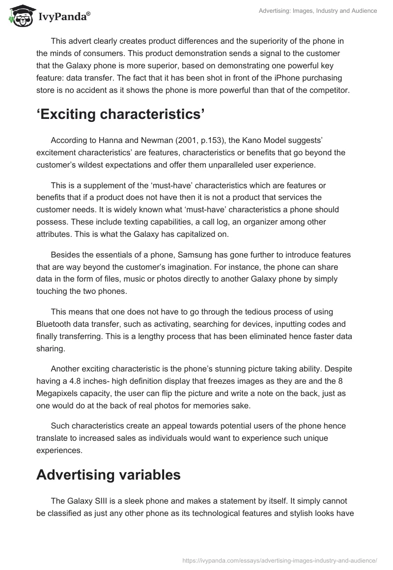 Advertising: Images, Industry and Audience. Page 3