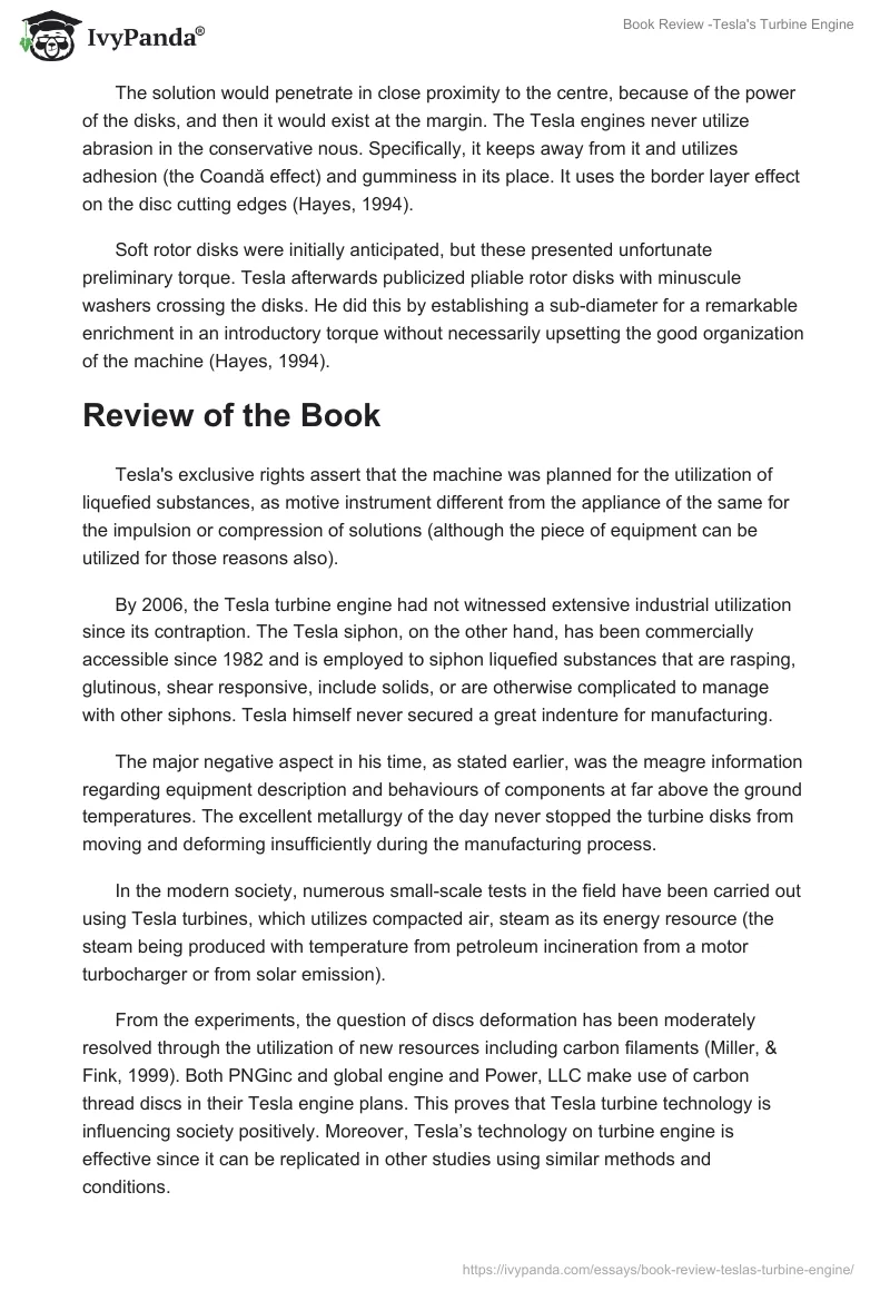 Book Review - Tesla's Turbine Engine. Page 4