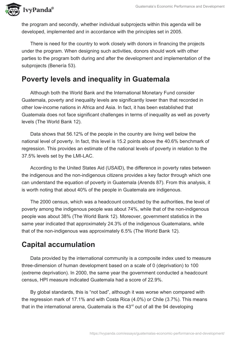 Guatemala’s Economic Performance and Development. Page 5