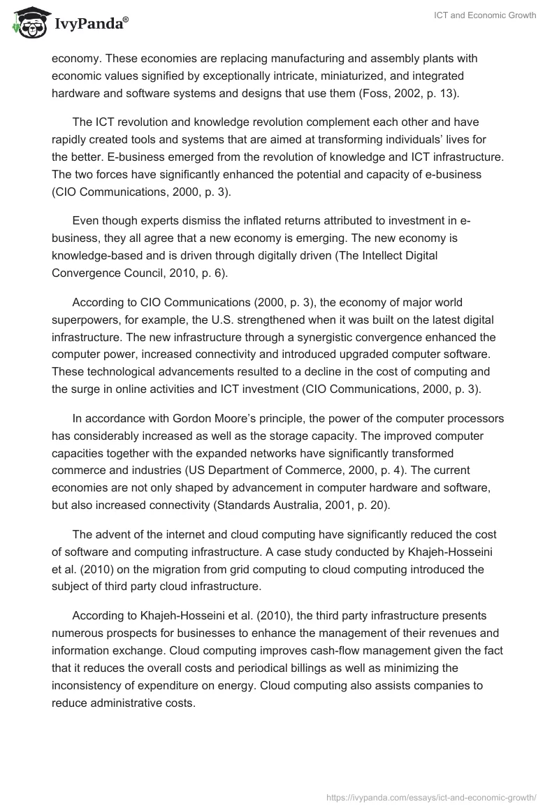 ICT and Economic Growth. Page 3