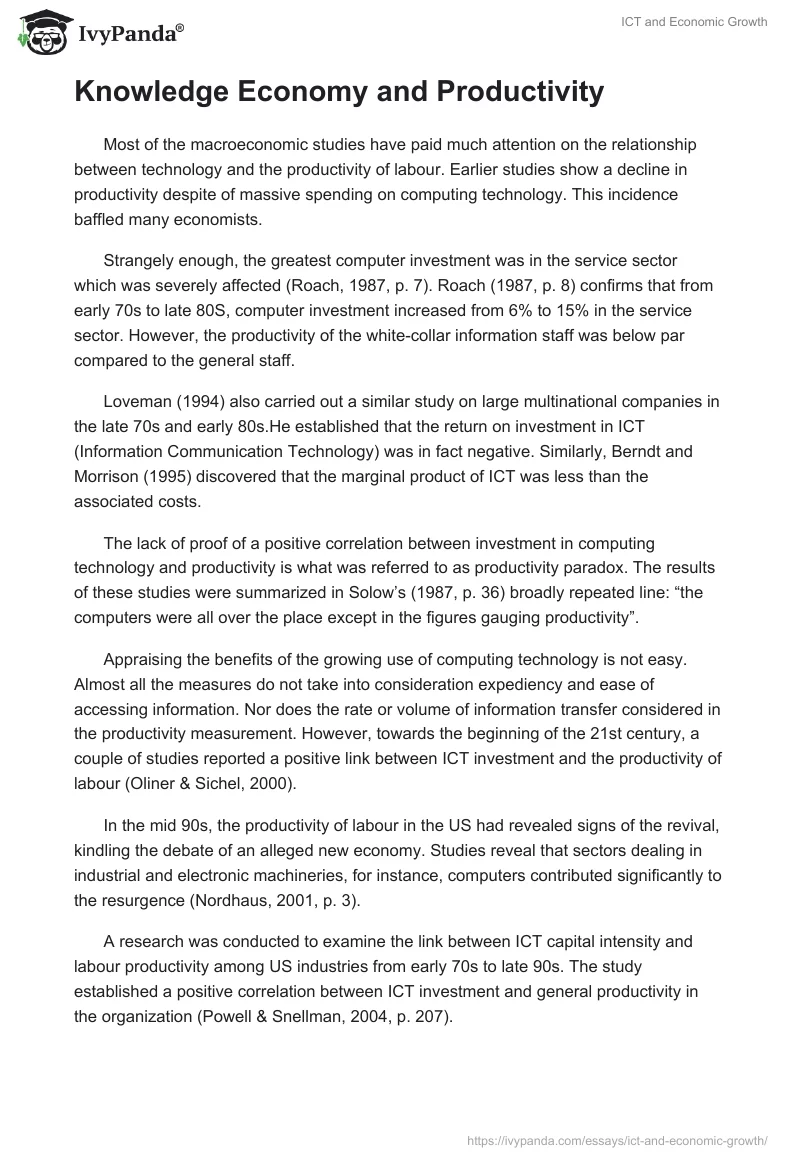 ICT and Economic Growth. Page 4
