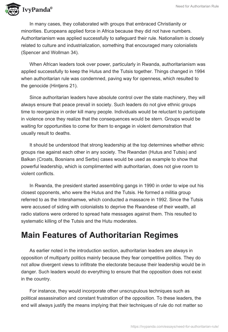 Need for Authoritarian Rule. Page 3