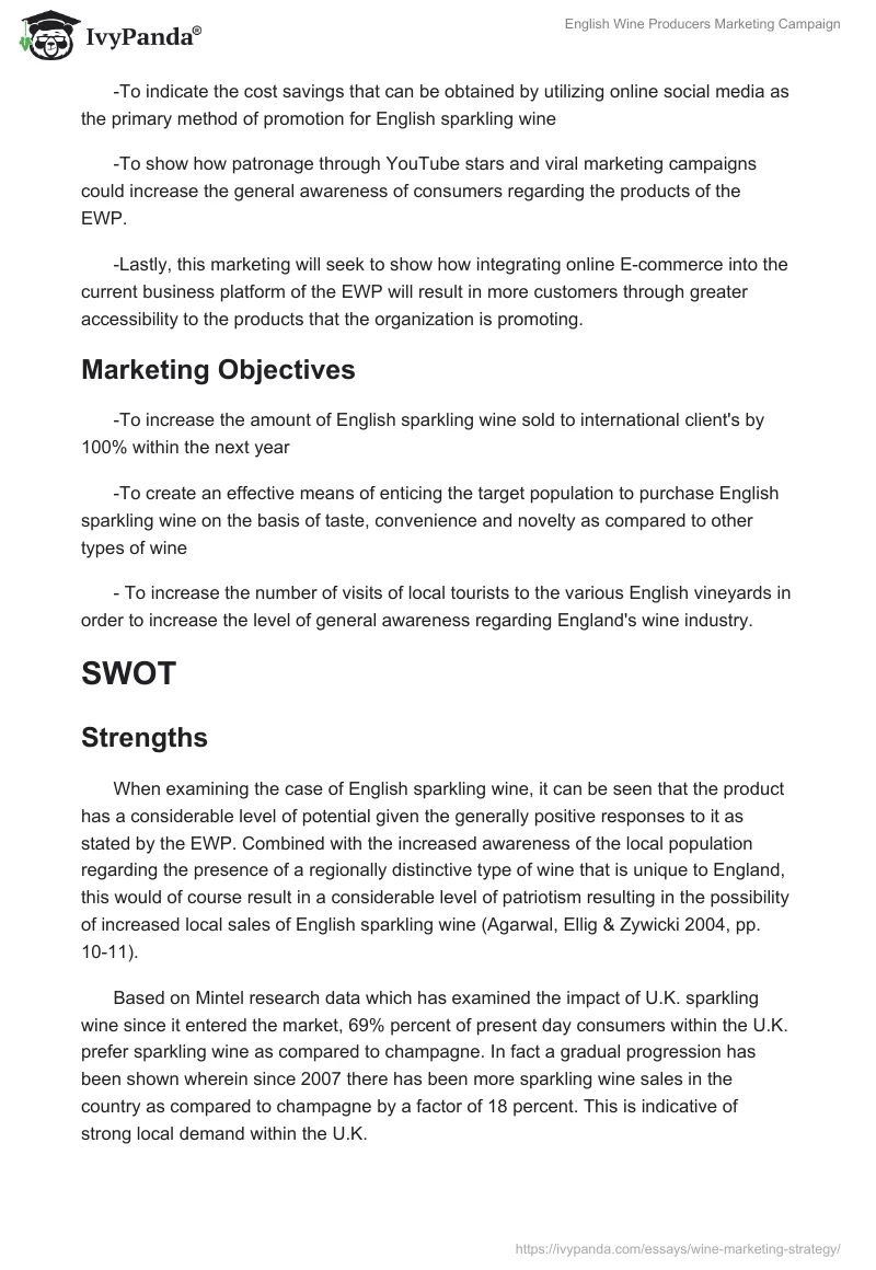 English Wine Producers Marketing Campaign. Page 2