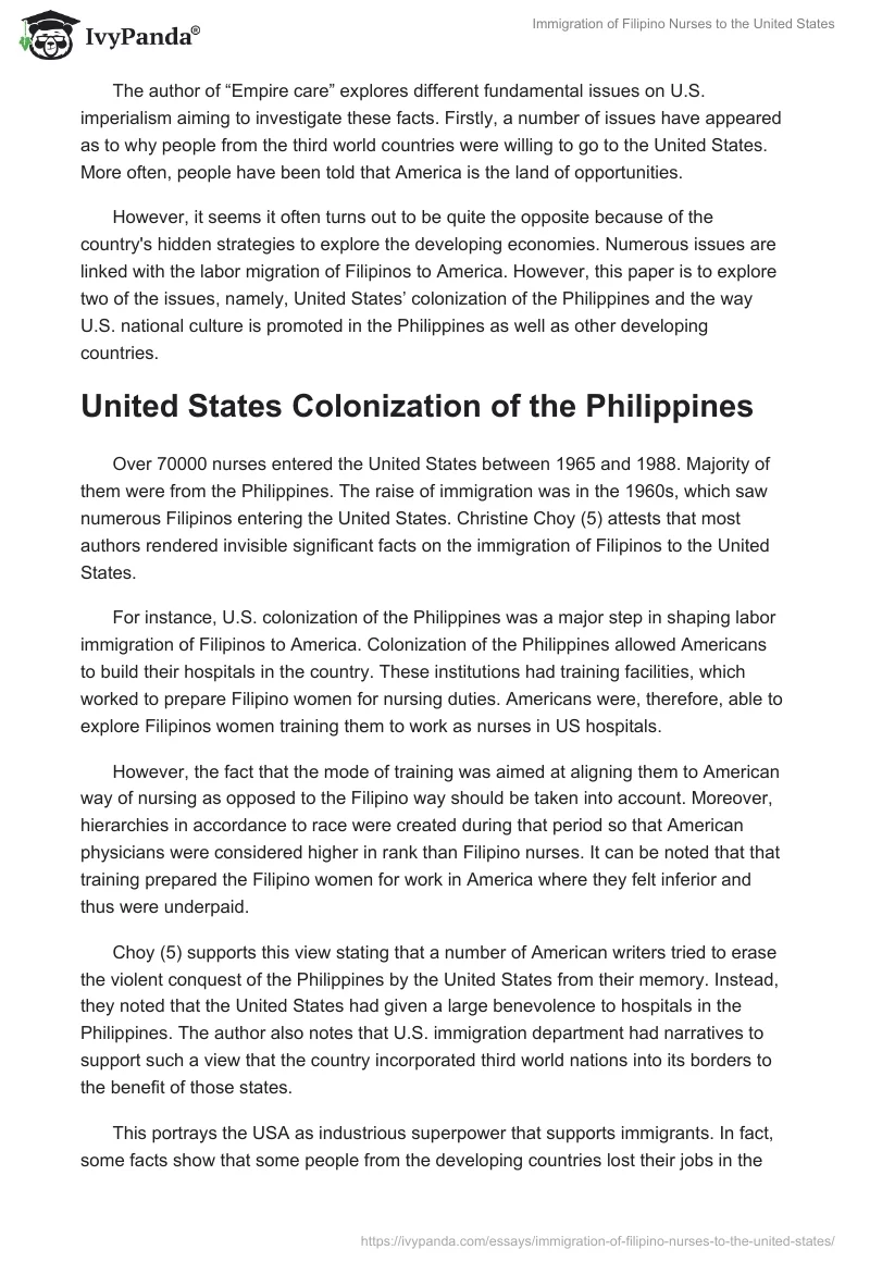 Immigration of Filipino Nurses to the United States. Page 2