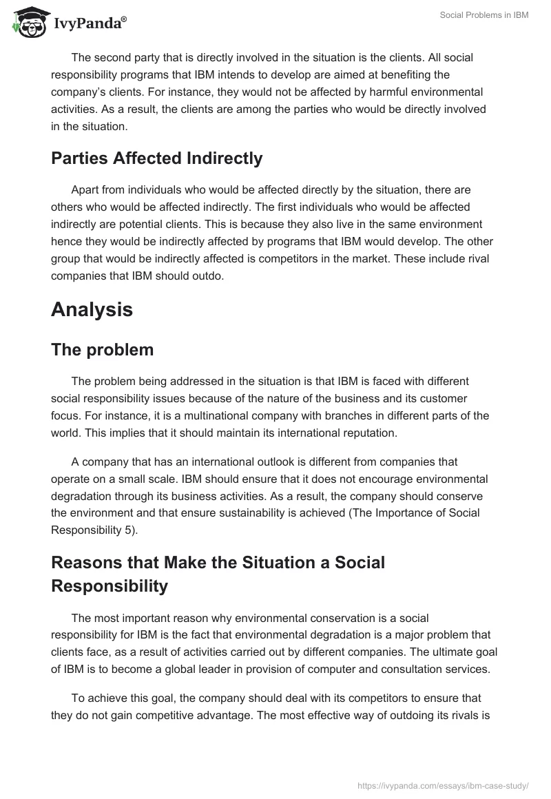Social Problems in IBM. Page 2