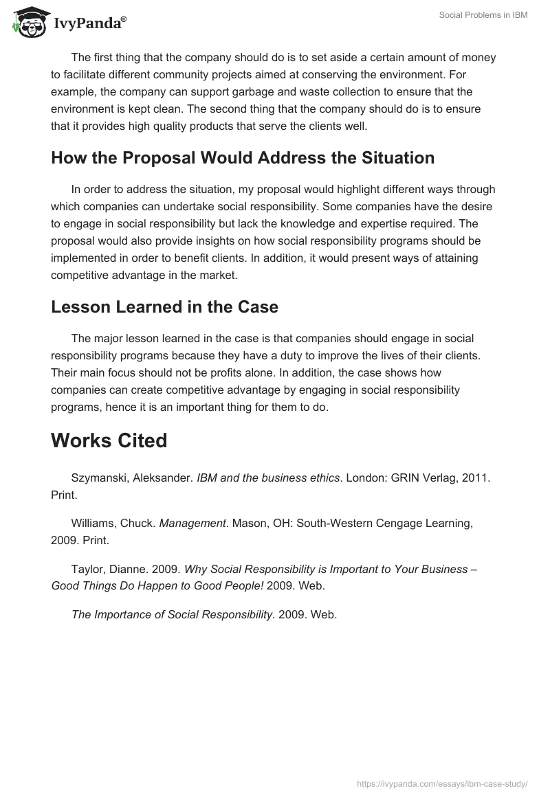 Social Problems in IBM. Page 4