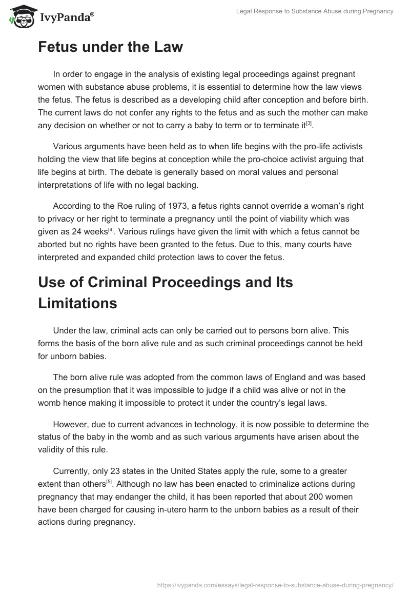 Legal Response to Substance Abuse During Pregnancy. Page 2