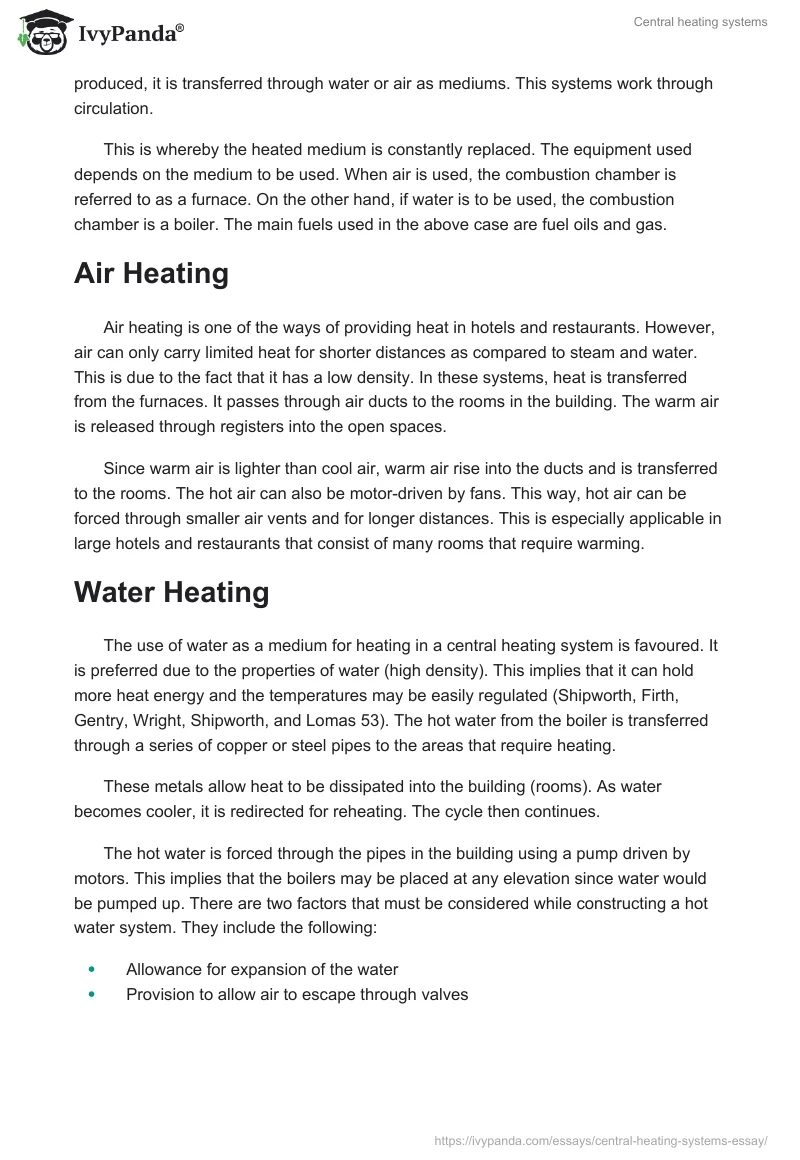 Central heating systems. Page 3