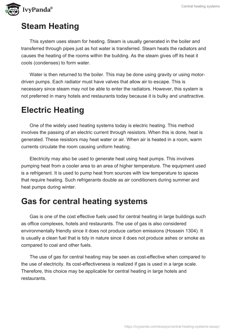 Central heating systems. Page 5