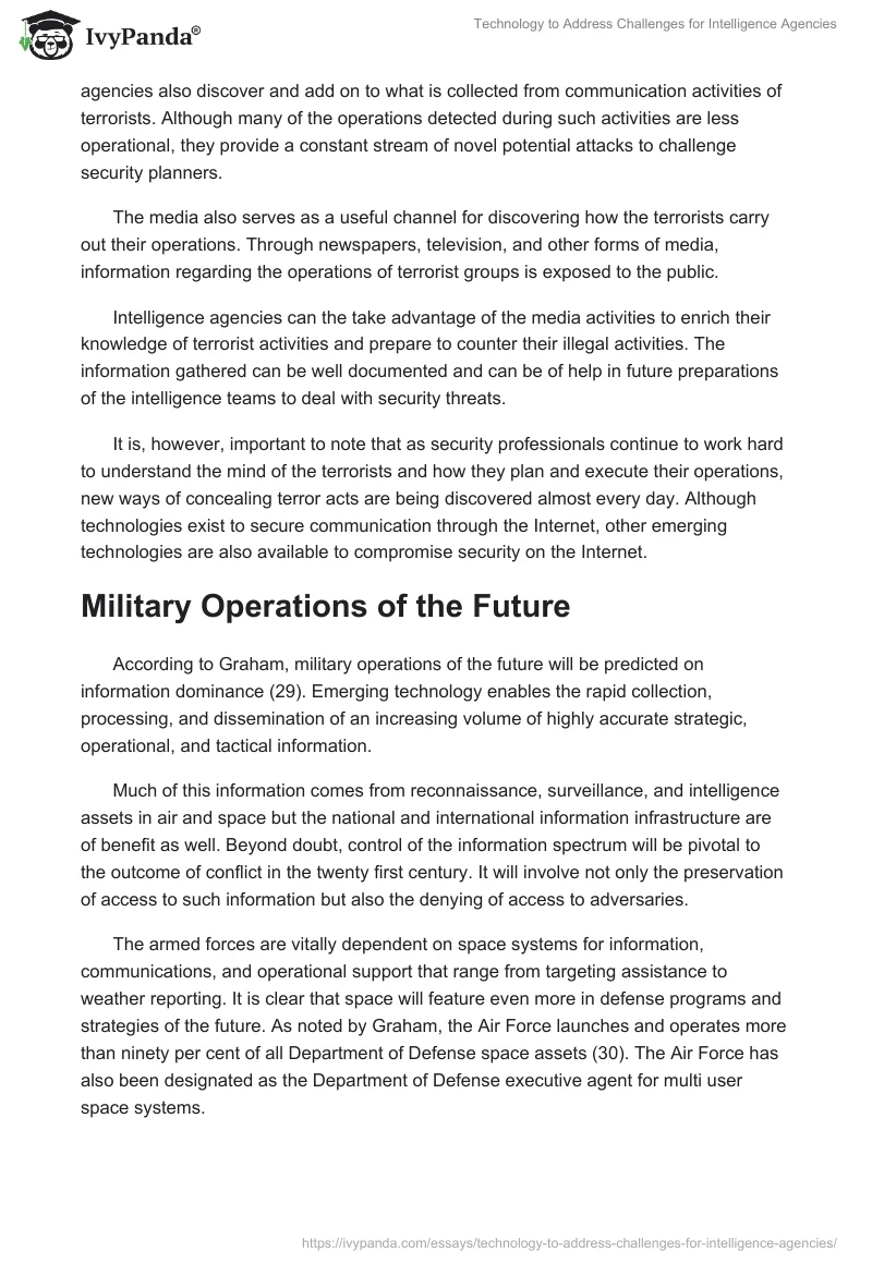 Technology to Address Challenges for Intelligence Agencies. Page 2