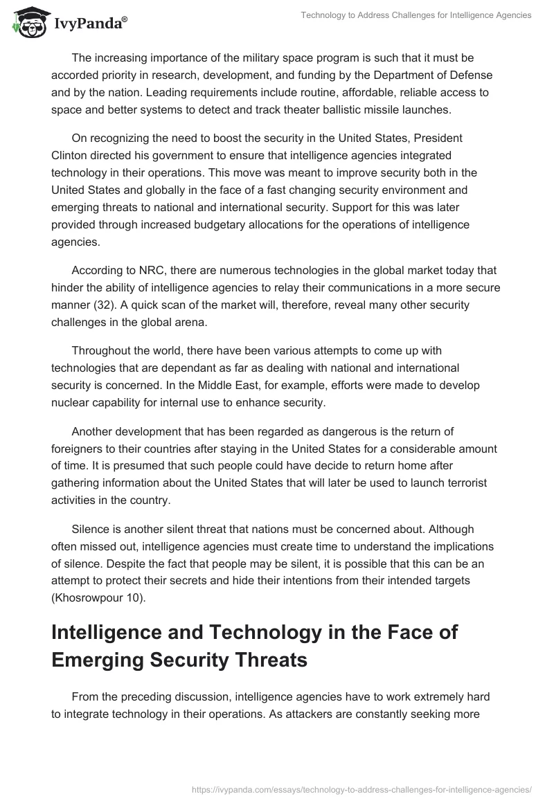 Technology to Address Challenges for Intelligence Agencies. Page 3