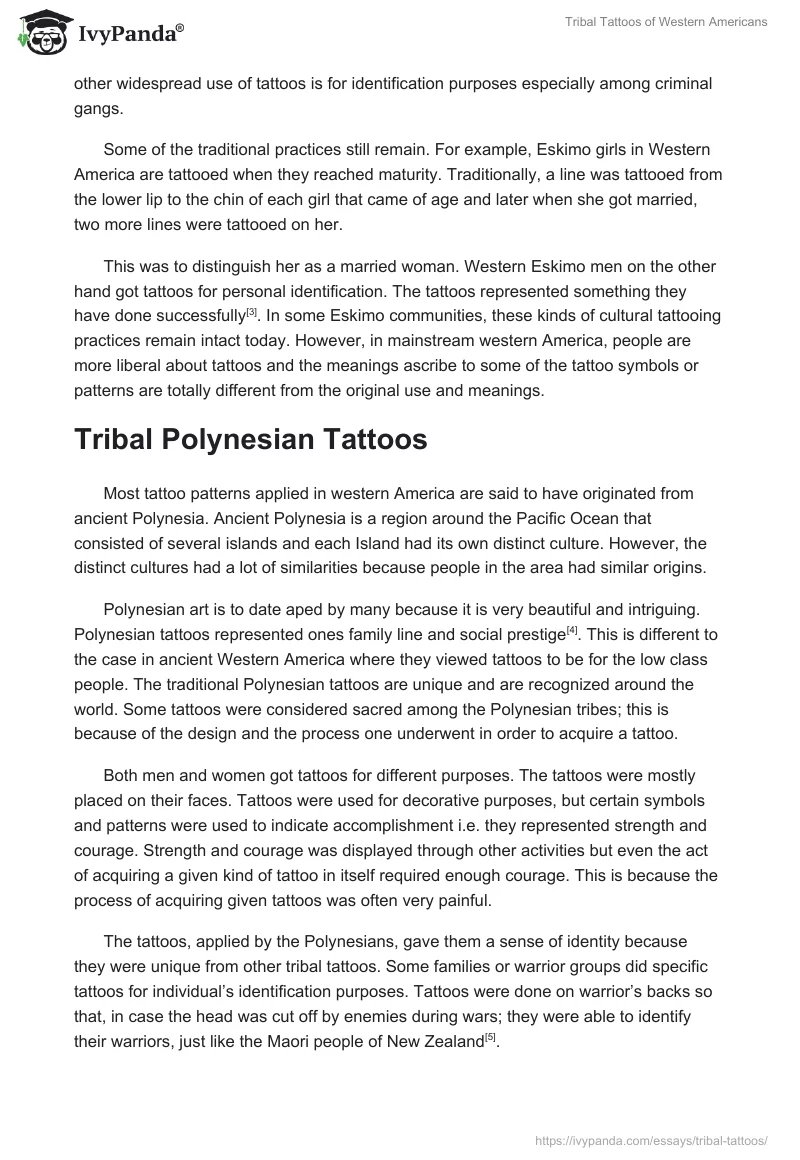 Tribal Tattoos of Western Americans. Page 3