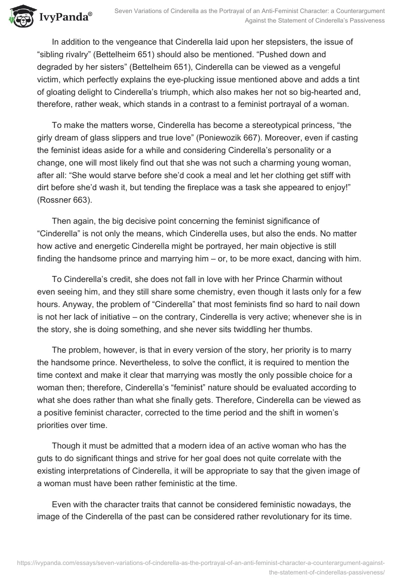 Seven Variations of Cinderella as the Portrayal of an Anti-Feminist Character: a Counterargument Against the Statement of Cinderella’s Passiveness. Page 4
